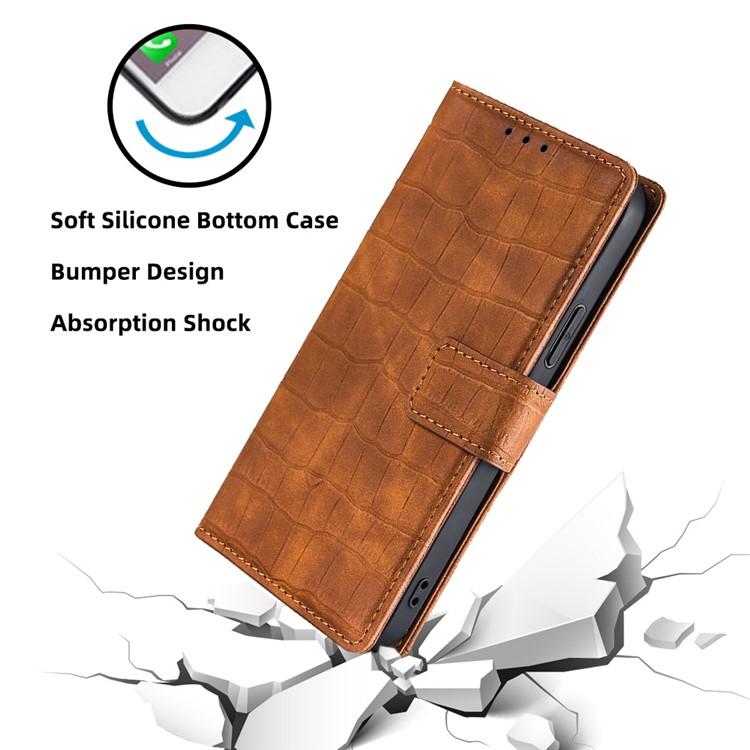 For Samsung Galaxy A05 4G Case Crocodile Texture PU Leather Phone Cover