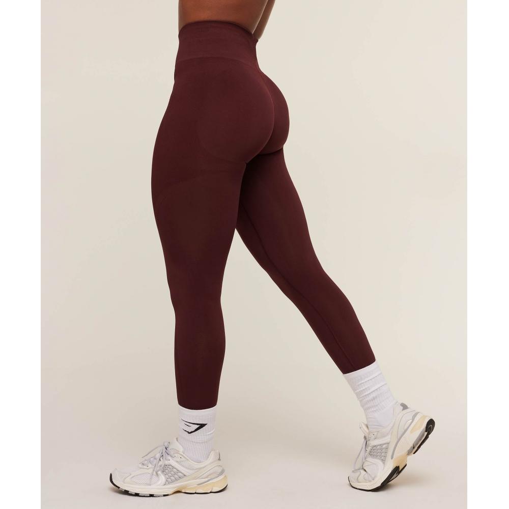 Gymshark Energise Seamless Leggings Rich Maroon B2c7n Nbzq