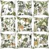 New Tropical Plant Print Pillowcase Summer Peach Skin Cartoon Animal Home Cushion Living Room Cushion