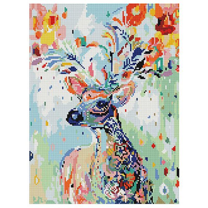 Diamantmalerei Tier Volldiamant Rund/Quadrat Tier 3D Diamant Blume Stickerei Strass Bild Diamant Mosaik Geschenk Schloss Gebäude