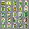 50 Sour Cucumber Cartoon Stickers Personalized Funny Food Decorative Water Cup Computer Suitcase Creative Stickers
