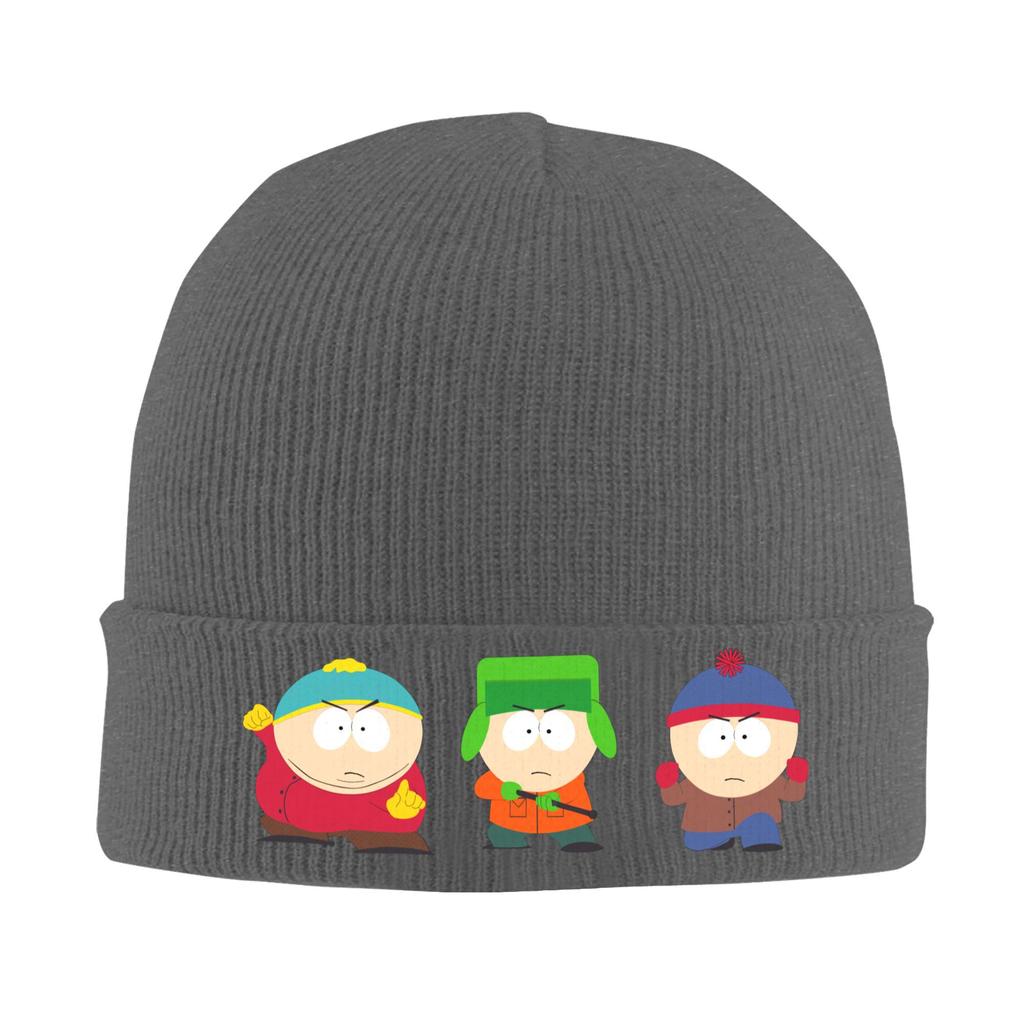 South-Parks Cartoon Knitted Caps for Women Men Skullies Beanies Winter Hats Acrylic Cartman Kyle Stan Crochet Caps