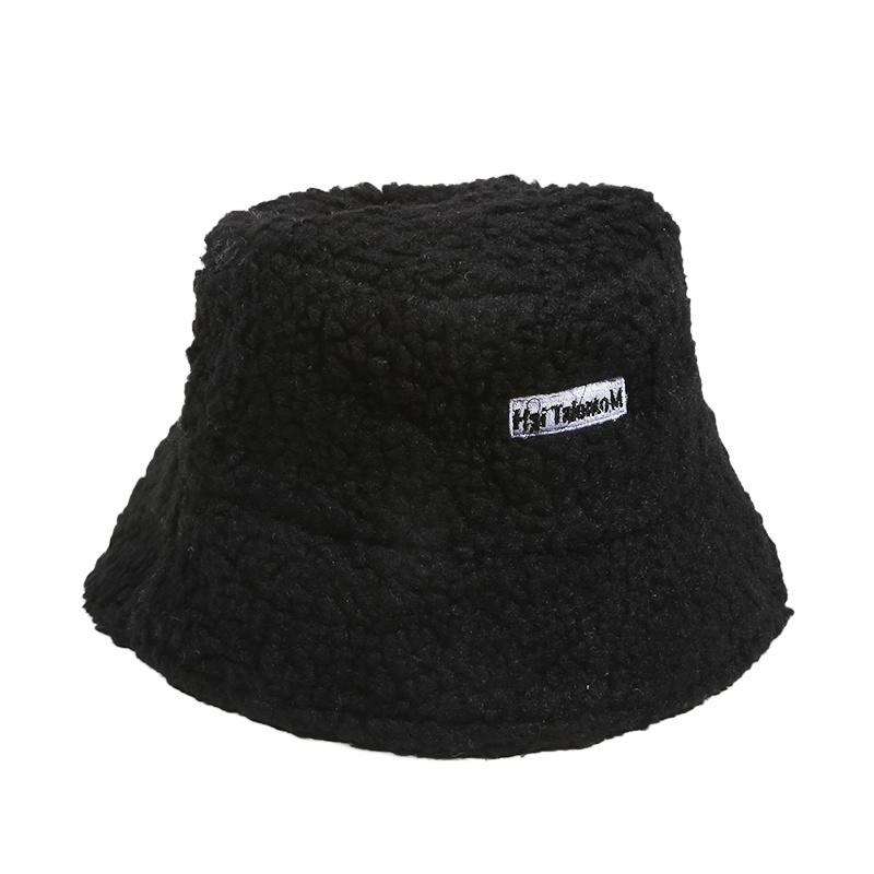 1PC Women's Winter Warm Lamb Fisherman Hat Outdoor Letter Basin Hat Suitable for Weddings Outdoor Activities