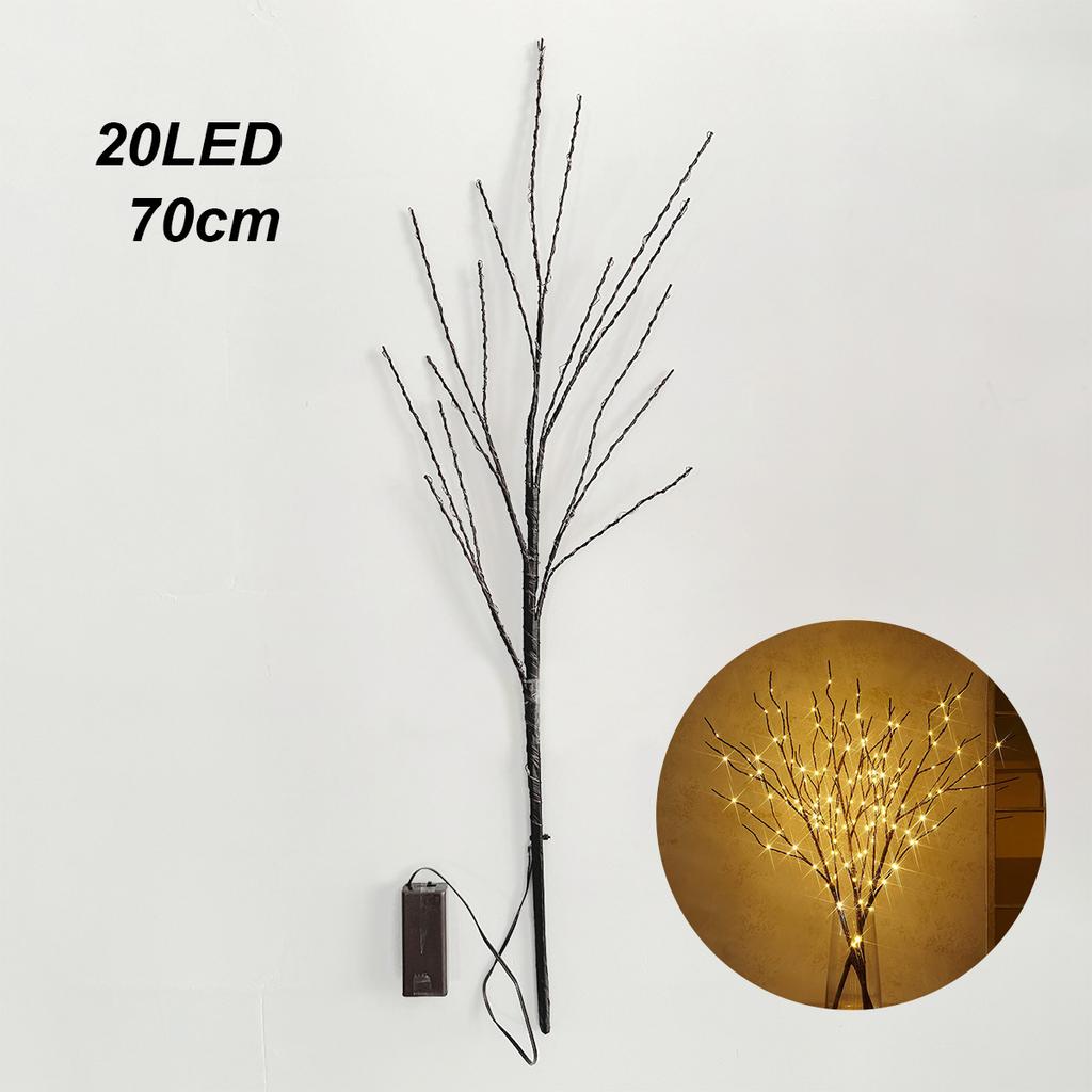 Hot 70cm Birch Branch Light Battery Operated Led Strip Lights Table Fairy Tree Decorative String White Twig For Bedroom Festive