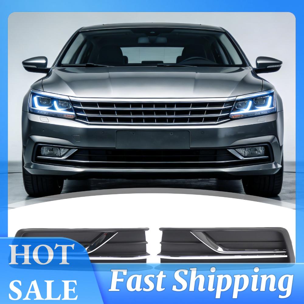 Front Bumper Grille Without Fog Light Holes Passat Fog Light Cover Replacement Parts for Volkswagen B8 US Version 2016-2018 CN