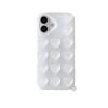 Heart-Shaped Glitter Phone Case with Suction Cup for Apple 17 PROMAX, Trendy 16ins Style 14PRO, Creative 15 Semi-Transparent