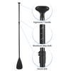 3-teiliges SUP-Paddel, verstellbares Stand Up Paddleboard-Paddel aus Aluminium