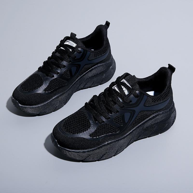 Men's shoes spring and summer fly-woven new versatile sports casual running to increase the height of youth Darth Vader