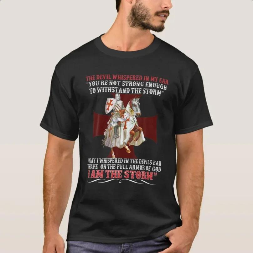 Christian Bible Verse Inscription Knight Templar TShirt 100 Cotton ONeck Summer Short Sleeve Casual Mens Tshirt Size S3XL S