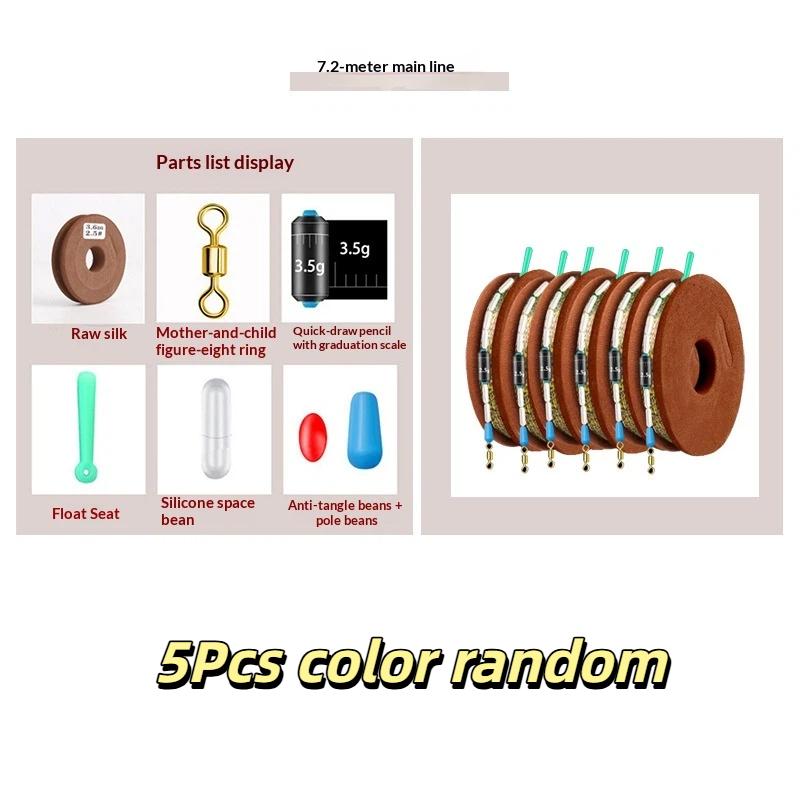 5Pcs Nylon Fishing Line Group Durable Superfine Strong Toughness Fishing Lures Line Group Carp Fishing Accessories