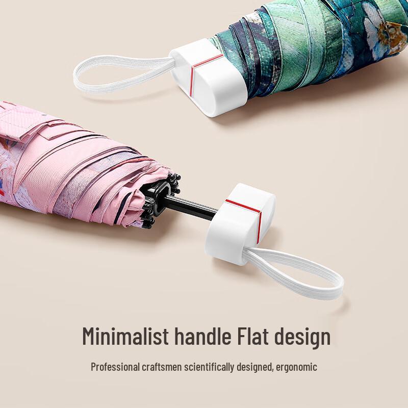 Nanqiao Mini Flat Six-Fold Sun/Rain Umbrella