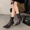 2025 Fashionable and High-quality High Heels Ankle Boots Women Heeled Boot 2025 Winter New Designer Party Boots