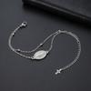 LIKGREAT Virgin Mary Bracelet Cross Pendant for Women Stainless Steel Religious Catholic Amulet Jewelry Gift Adjustable Chain