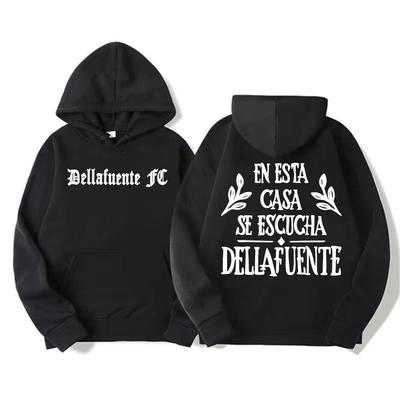 Rapper Dellafuente EN ESTA CASA SE ESCUCHA Hoodies Men Women Harajuku Hip Hop Street Sweatshirts Casual Comfort Oversized Hoodie