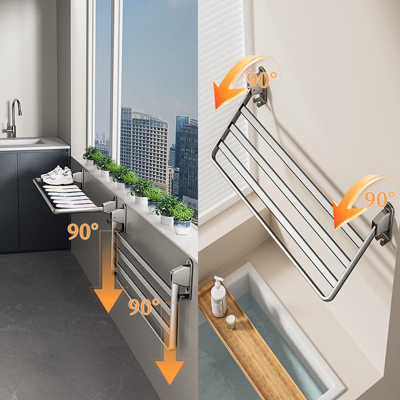 Multi Purpose Aluminum Alloy Wall Mounted Foldable Shelf