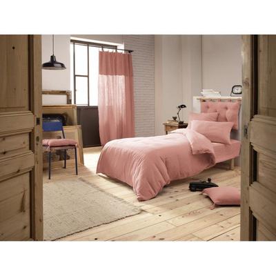 "Gaïa" Duvet Cover Pack All Sizes "Cotton Gauze" - Gaïa Peach Pink - 3-Piece Pack for 90 X 190 Cm Bed (1 Cover of