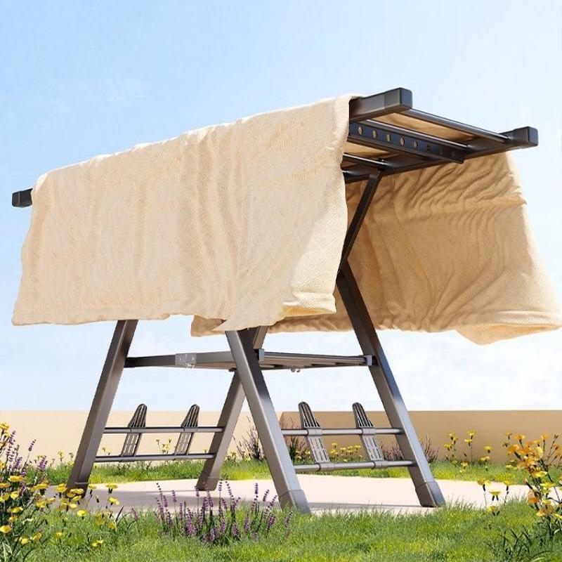 Wing-shaped Multi-purpose Folding Clothes Rack for Home, Bedroom, and Balcony