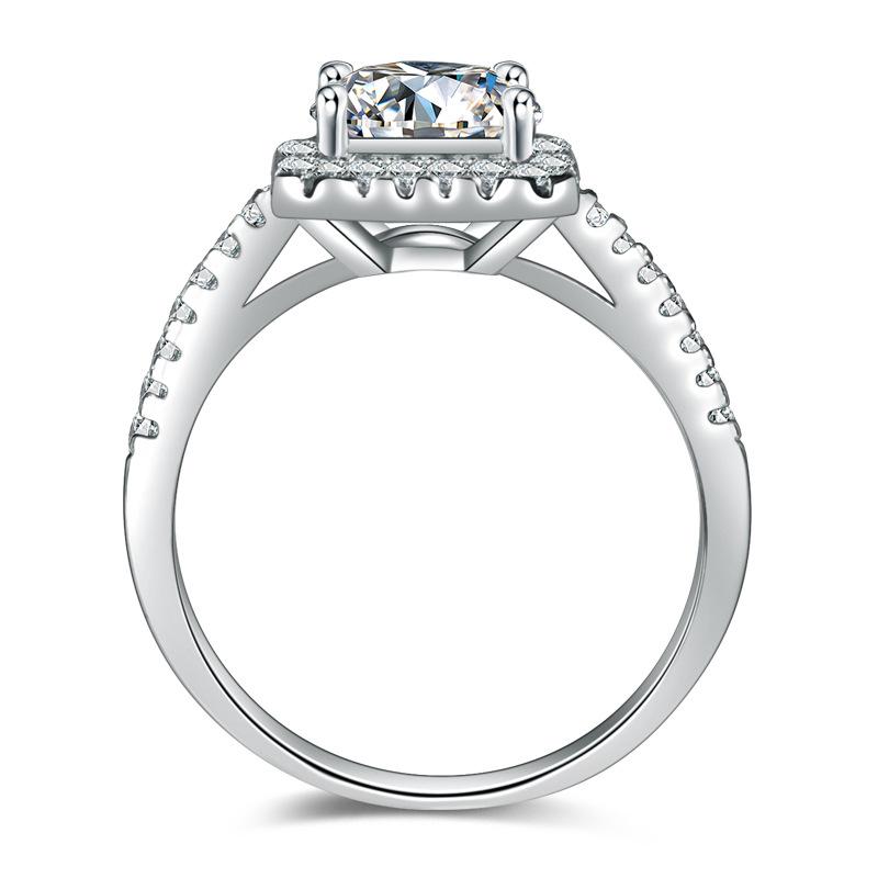Lindon Classic Copper Alloy Zircon Ring Ladies Jewelry Wedding Promise Party Gift