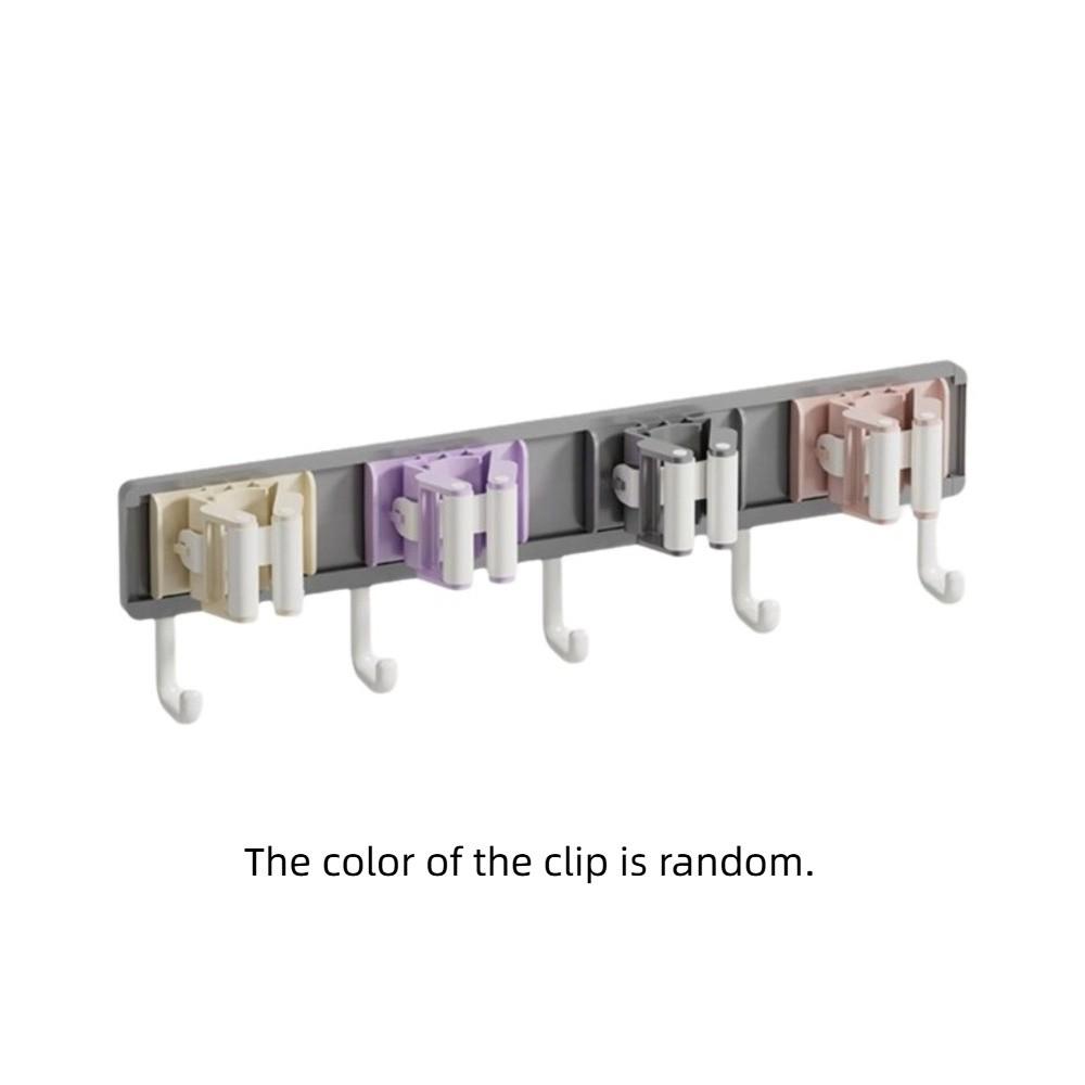 Clip Design Wall Mounted Mop Clip Plastic Broom Hook Mop Broom Organizer Rack  Household Storage