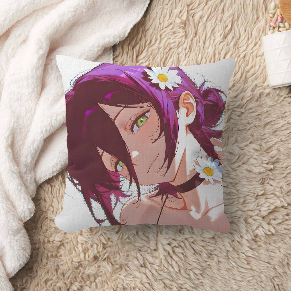 Anime CChainsaw MMan The Movie Reze Arc Pillow Gift Home Office Decoration Bedroom Sofa Car Cushion Cover Case X