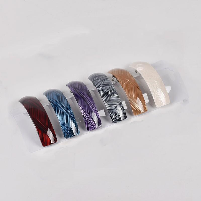 

6PCS Temperament striped hair clip, back of the head horizontal clip, top clip, adult spring clip, hair accessory