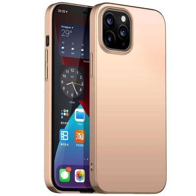 Protective Case - E.F.CONNECTION - for iPhone 12 Pro Max - Flexible Silicone Gold - Shockproof - Lightweight