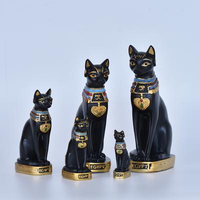 1ks Mini dekorace socha kočky Dekorace socha egyptské kočky Retro Socha kočičí bohyně Domácí zahrada Dekorace zvířátka