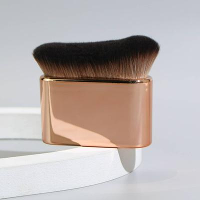 1 Stück Roségold Wellenförmiger Foundation Pinsel Gesicht Make-up Werkzeug Concealer Pinsel, Rouge Pinsel, Kontur Pinsel, Bronzer Pinsel, Puder Pinsel