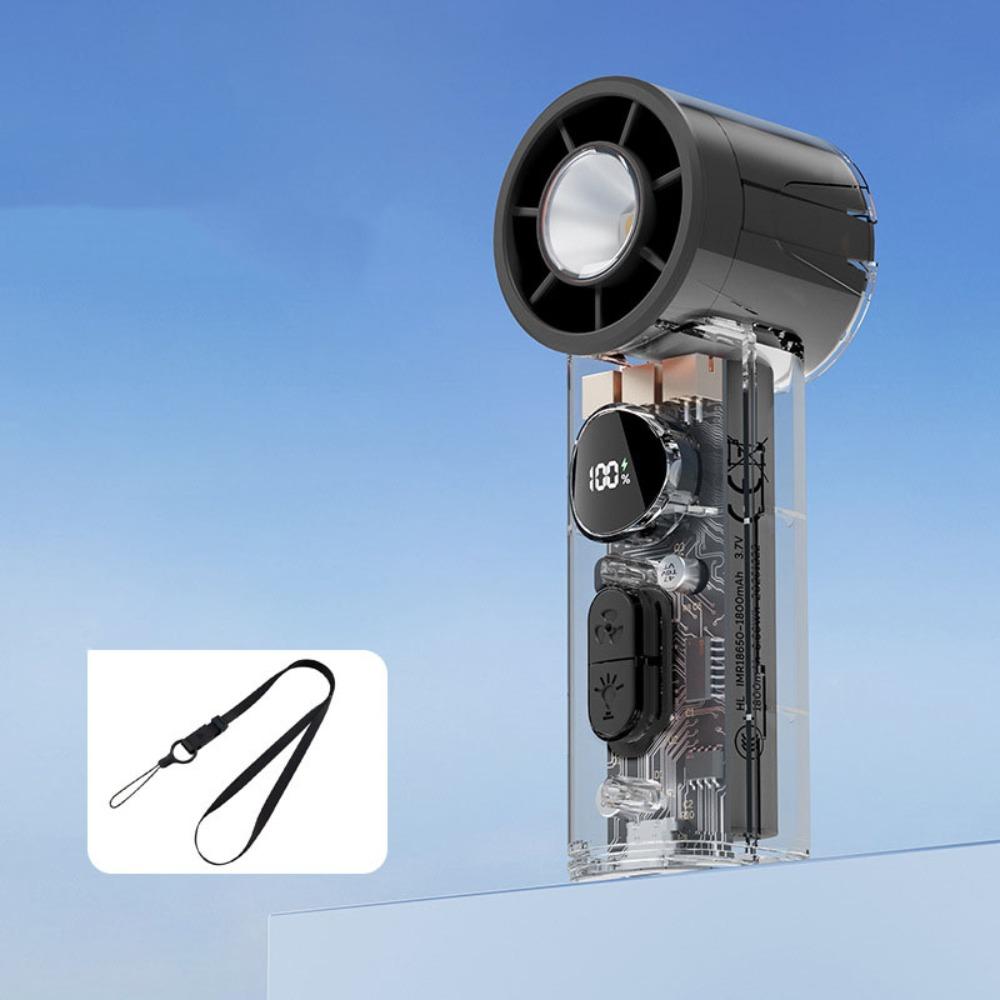 

Digital Display Handheld Fan 100 Turbos Chilled Air Cooler Multi-function Mini Fan Outdoor чёрный