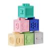Baby Children Soft Rubber Building Block Can Bite 6-12 Months Baby 0-1 Years Old Silicone Early Education Educational Toys