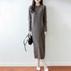 Women Sweater Dress 100% Wool MODERN NEW SAGA O-neck Knit Long Pullover Winter Jumpers Wool Long Dress Female