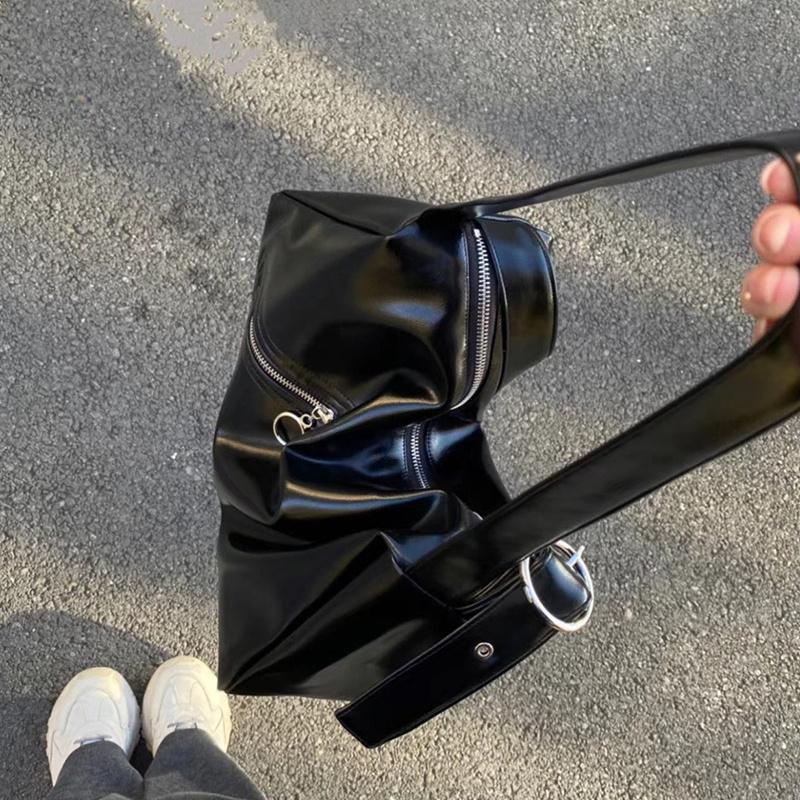 Schultertasche im Y2K-Stil für Damen, trendige Motorrad-Handtasche, minimalistische Schultertasche für Mädchen, Streetwear