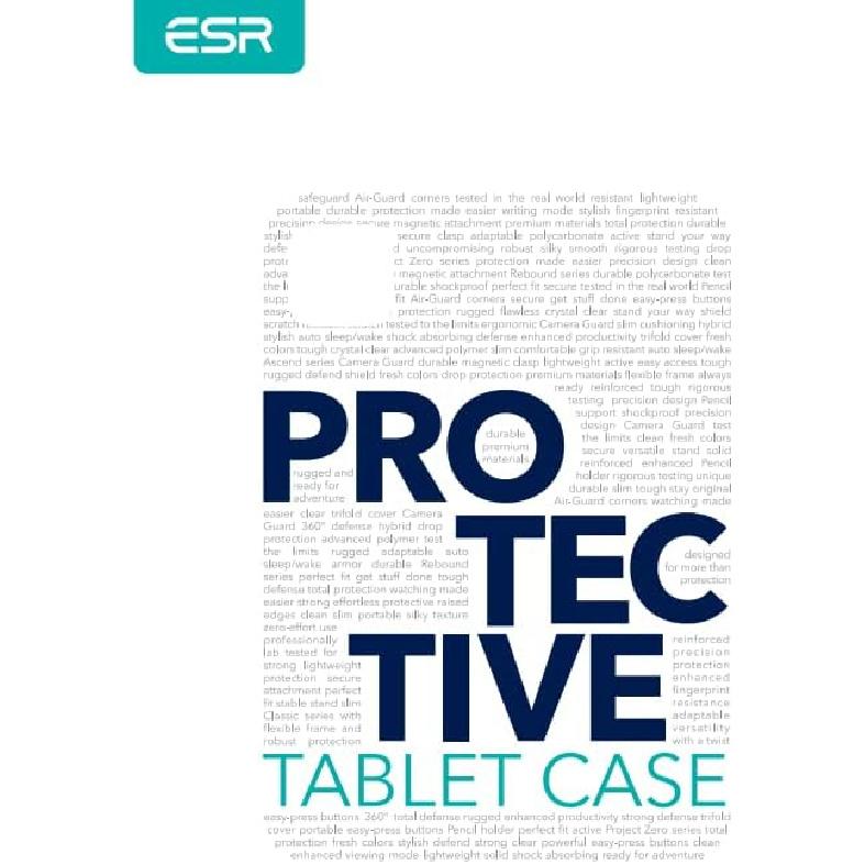 ESR for iPad Air 11 Inch Case M3/M2 (2025/2024), iPad Air 5th/4th Gen (2022/2020), Powerful Magnetic Attachment, Slim Trifold Stand Case, Auto