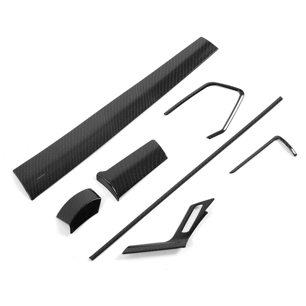 7pcs Car Interior Decoration Trim Kit Carbon Fiber Style Replacement for Civic 2016‑2020