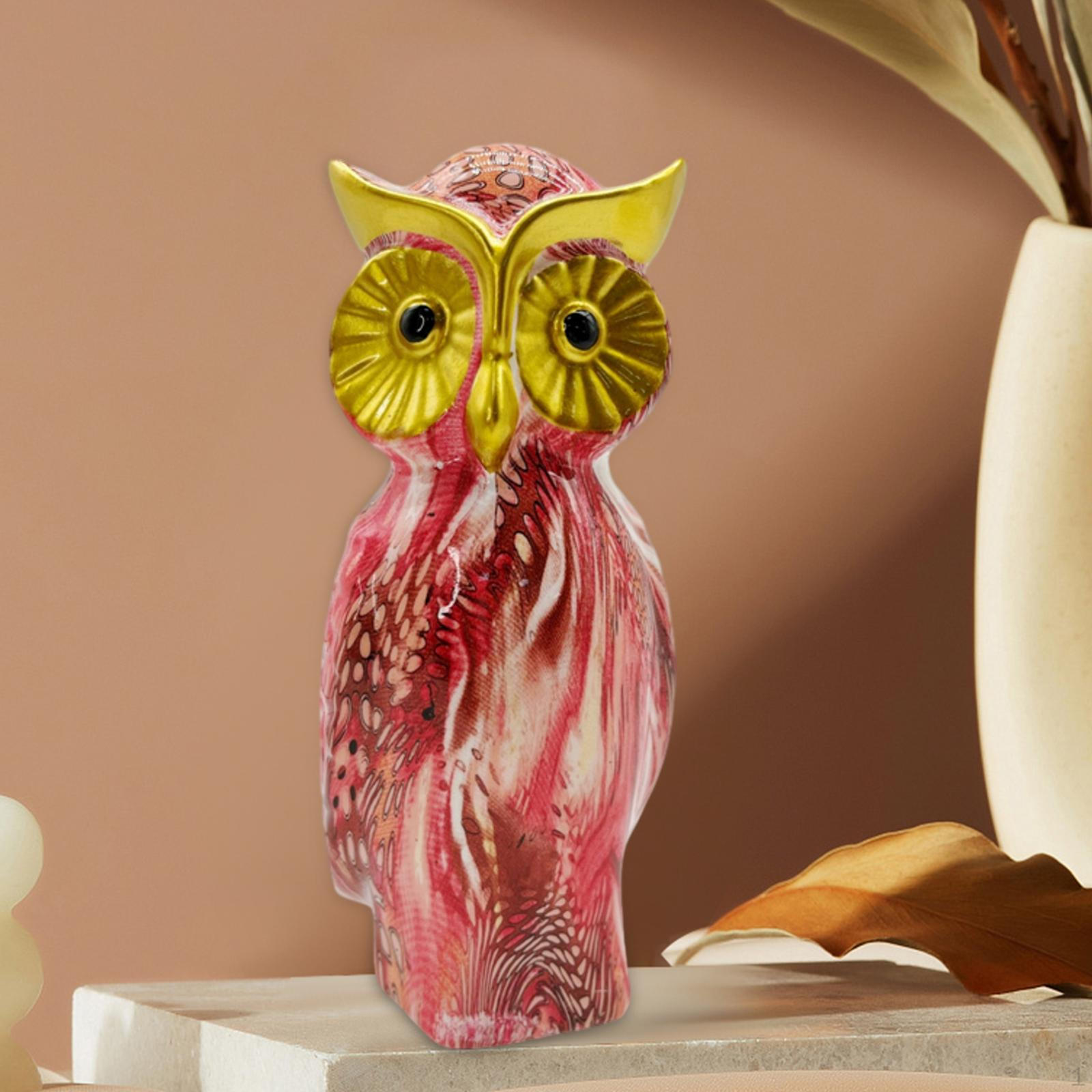 

Owl Sculpture Craft Ornament Decorative Figurine Modern Statue for Cabinet Living Room Centerpiece