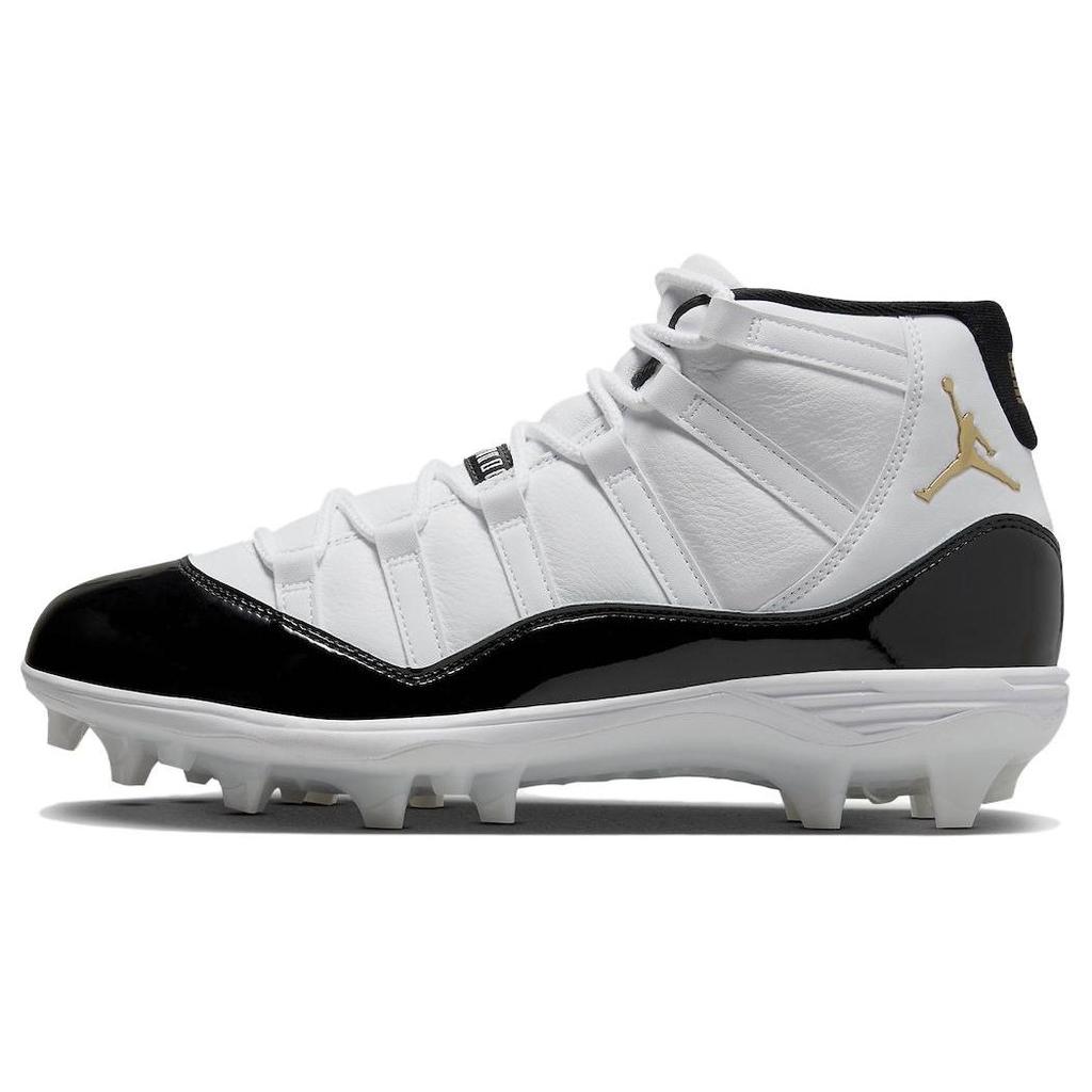 Air Jordan 11 Mid TD Cleat Gratitude Men Sneakers White Black Metallic-Gold FV5374-107