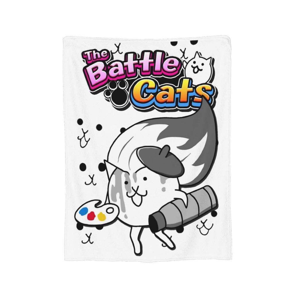 Spel Tecknad film The Battle Cats Filt Sammet Tryckt Bärbar Varm Pläd för Soffa Utomhus Sängöverkast