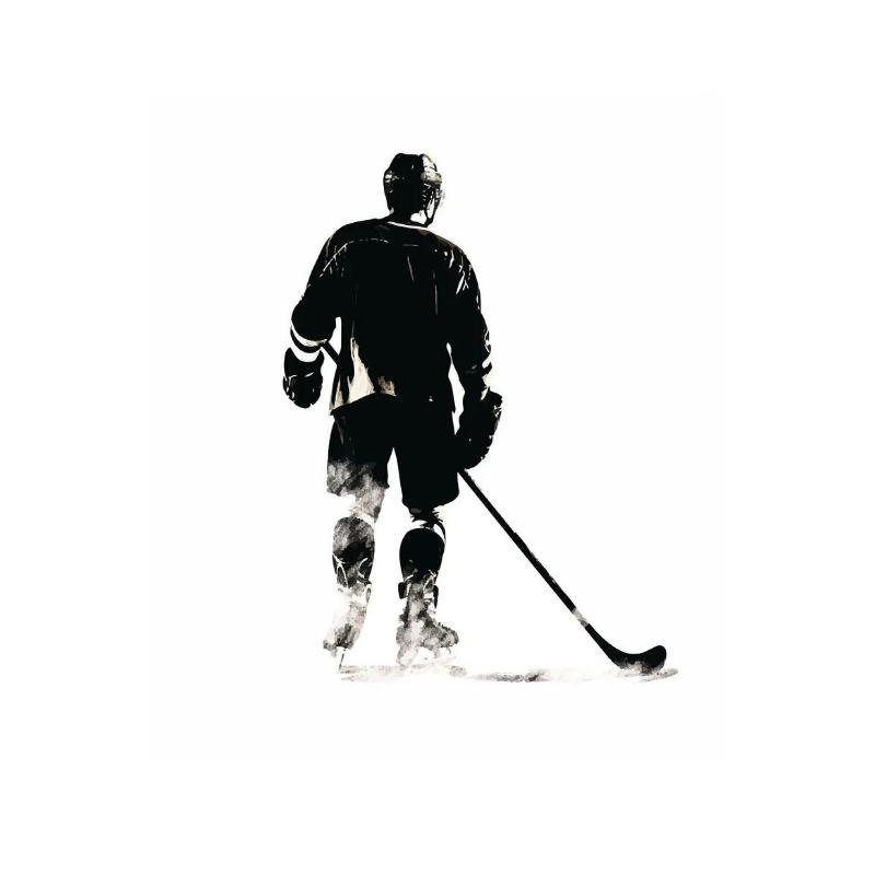 Black White Ice Hockey Helmet Minimalism Sports Quote Posters and Prints Canvas Printing Wall Art Picture for Living Room Decor