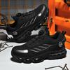 Work shoes Anti-smashing and anti-piercing steel head Fashion rotating button Labor shoes Safety shoes Non-slip and wear-resistant