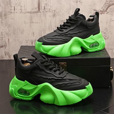 NEU Herren Freizeitschuhe Turnschuhe Sport Sneakers Dicke Sohle Laufschuhe Wanderschuhe Atmungsaktive Herren Sneakers Dämpfung Sportschuhe