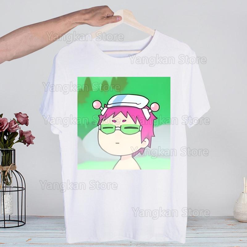 

Saiki Kusuo The Disastrous Life of PSI Saiki K T Shirt Unisex Shirts Quality Summer Top Tshirts Short Sleeves Tees T-Shirt Shirt 4XL