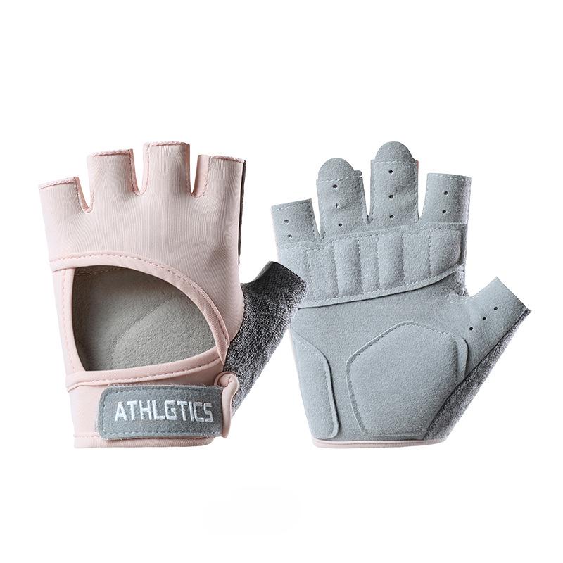 Sports and Fitness Gloves for Men and Women Ice Silk Breathable Pull Up Kettlebell Exercise Anti Cocoon Half Finger Cycling Gloves