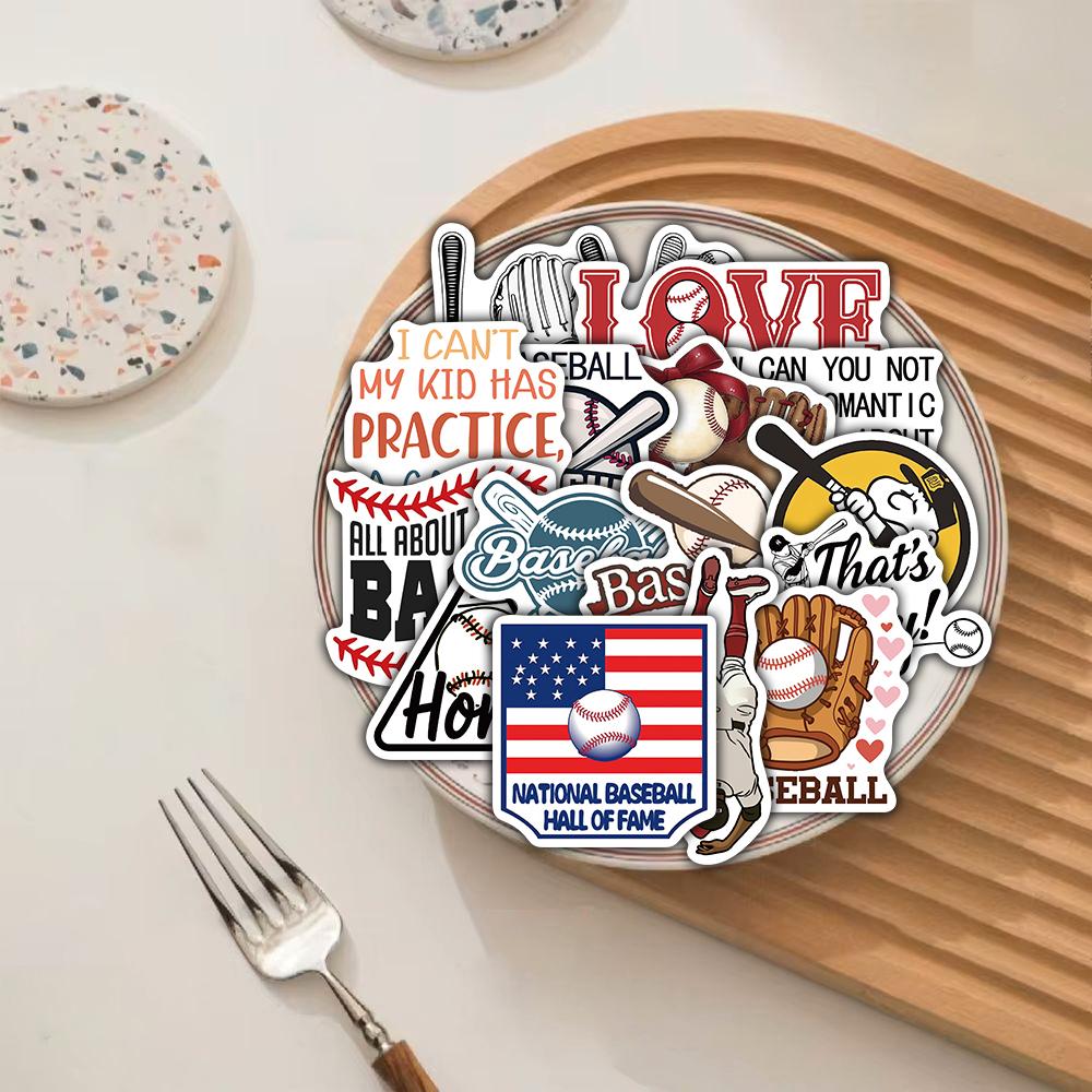 50/100PCS Baseball Sticker Waterproof Scrapbooking Collage Luggage Laptop Phone DIY Art Picture Gift Luggage Cartoon Sticker
