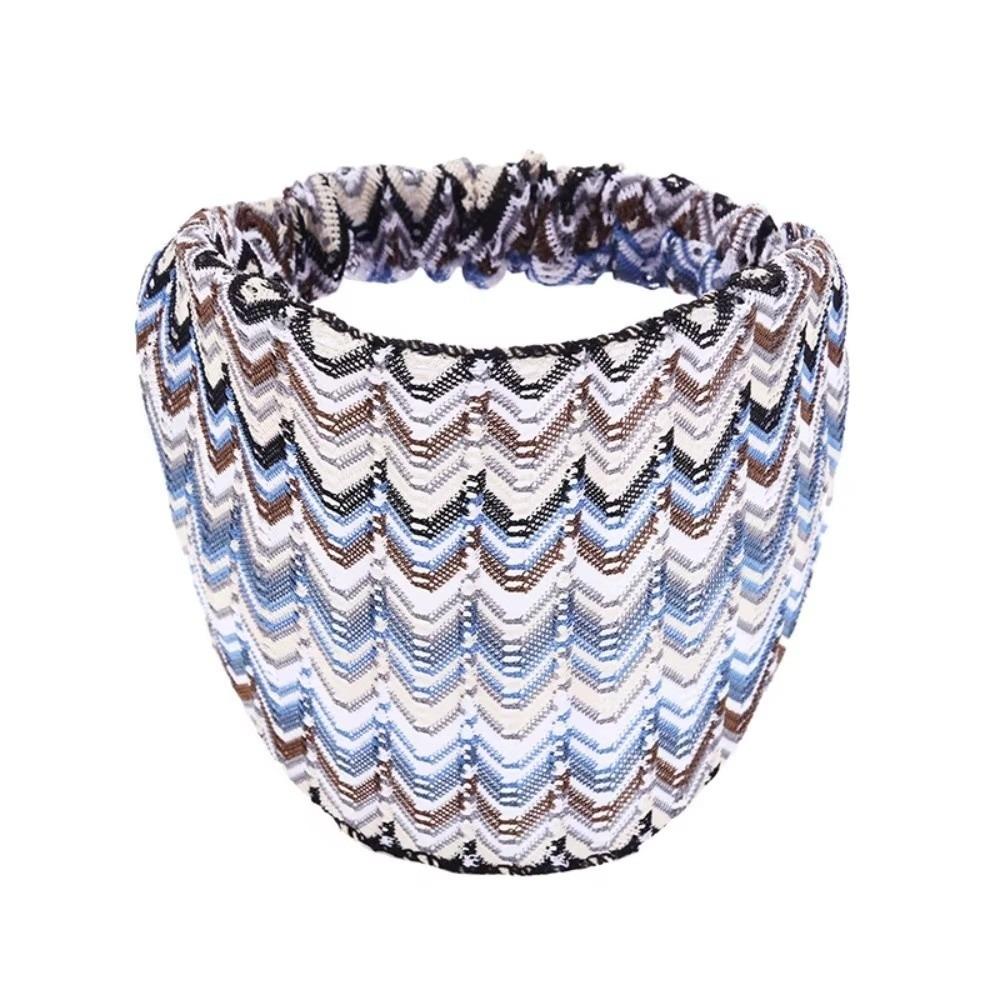 Colorful Hollow Lace Hairbands Non Slip Wide Side Head Wrap New Wave Mesh Headband