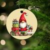 Cute Gnome with Christmas Gift Boxes Acrylic Christmas Tree Ornament Holiday Hanging Decor Festive Xmas Tree Ornament New Year Party Decoration