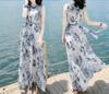 2023 Summer Sleeveless Milk Silk Sundress: Slim, Long Beach Holiday Dress with Round Neck.