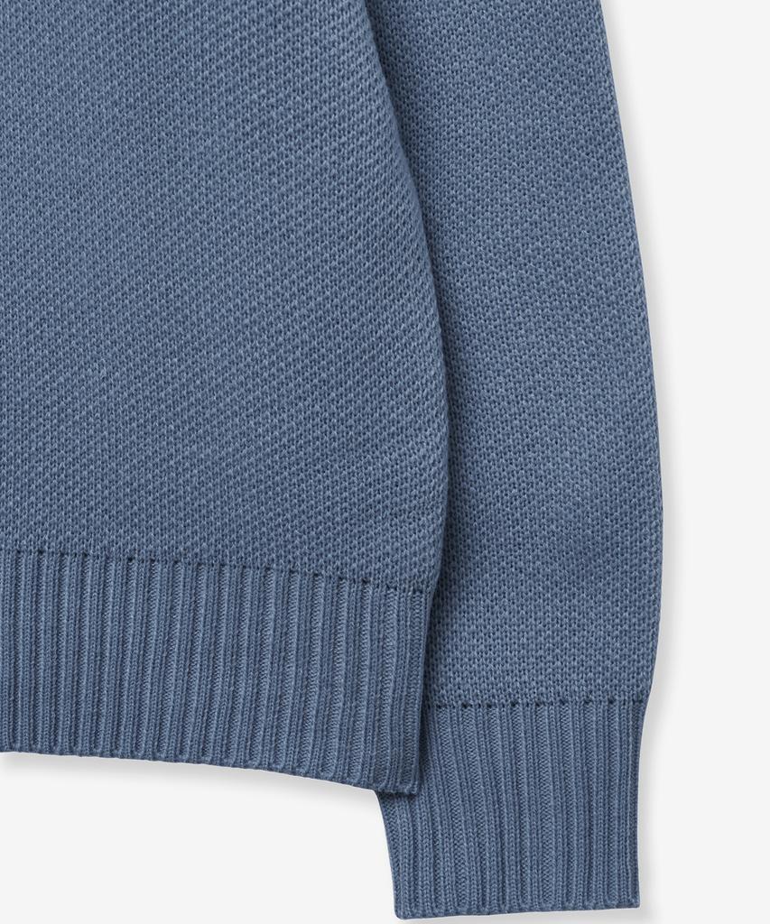 BLOND9 Slogan Round Knit Sweater_Alice Blue (Type B)