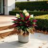 Artificial Greenery for Garden Walkway Fern Plant, Autumn Themed Faux Arrangement, UV Resistant Fake Farmhouse Style Decorative Plants Leaves