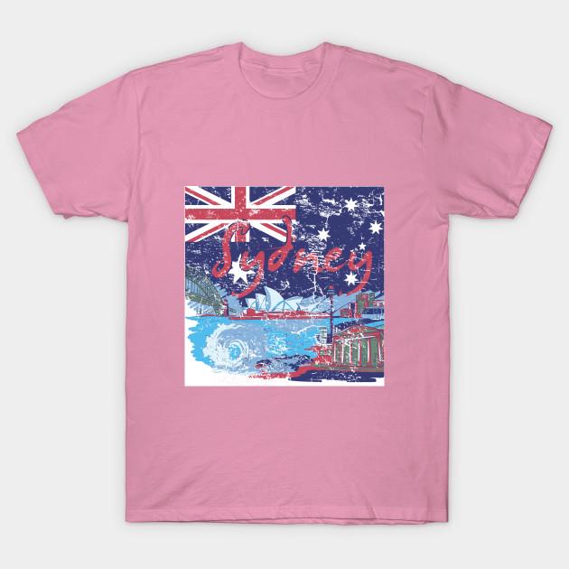 

Футболка женская Сидней Австралия Флаг и важные места Дизайн Harajuku Принт Kawaii Футболка летняя короткий рукав женская футболка топ футболка 4XL розовый