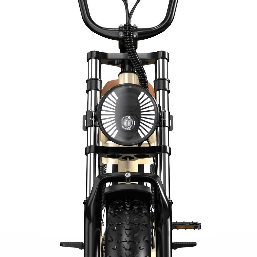 ONESPORT W77 Electric Bike - 48V 250W Motor, 90km Range, 20"x4.0" Tires, Hydraulic Brakes, Bluetooth Support for Urban Commute